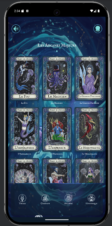 Les arcanes majeurs du Tarot de l'Océan