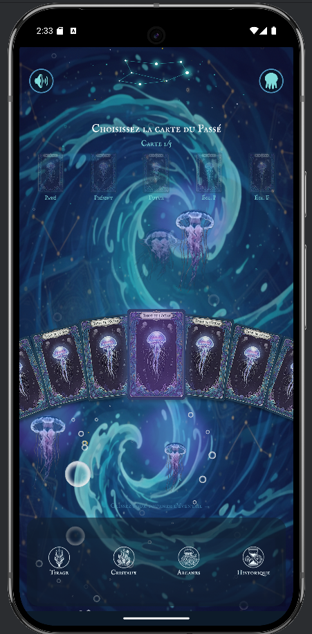 Sélection des cartes lors du tirage